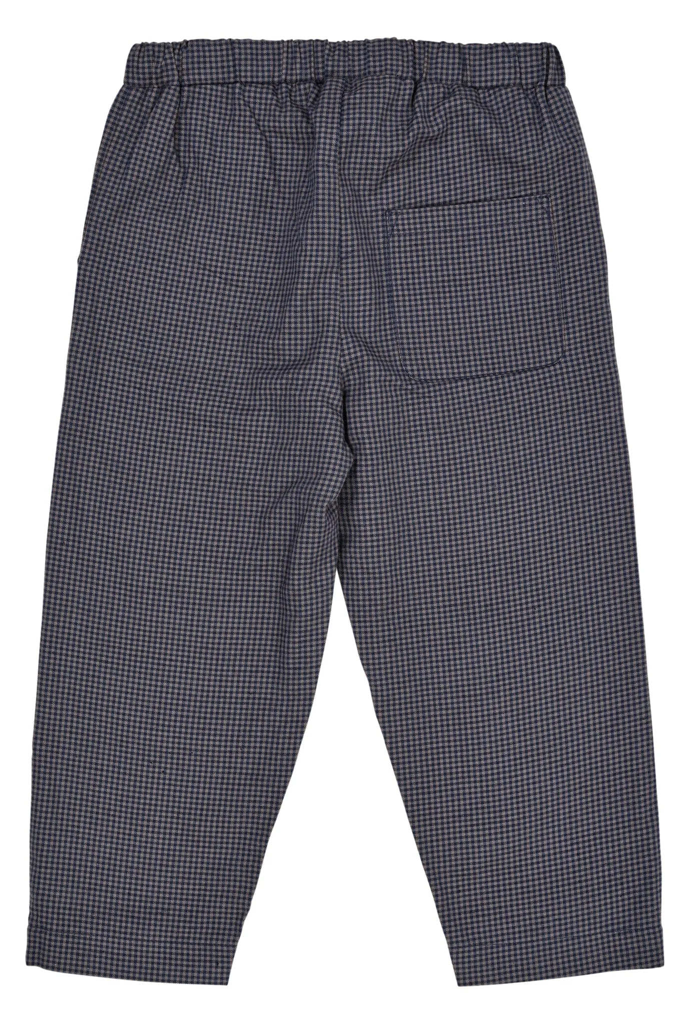 CHECK PANT W. FAKE FLY - NAVY CHECK COMBI