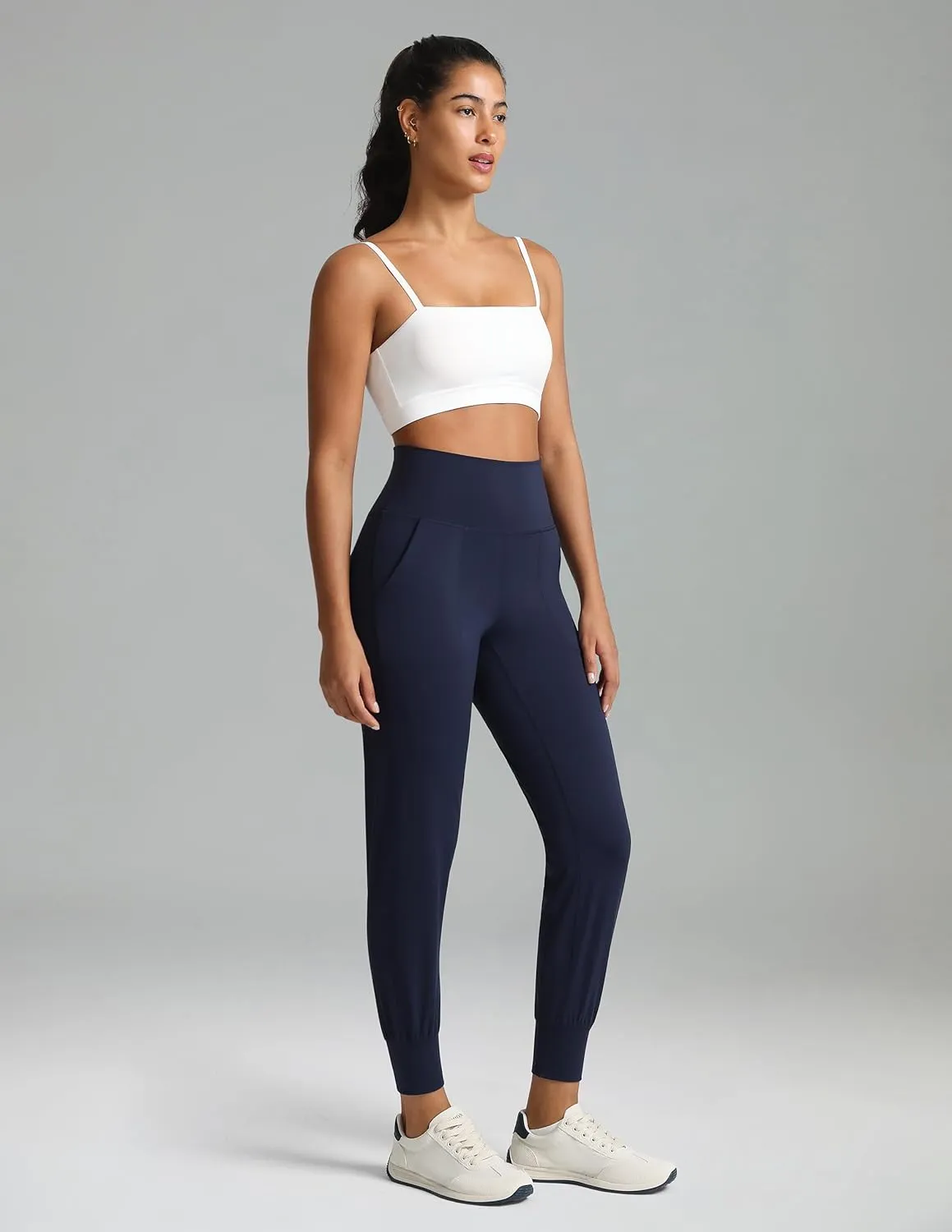 Colorfulkoala Women's High Waisted Joggers with Pockets Full Length Sweatpants & Lounge Pants