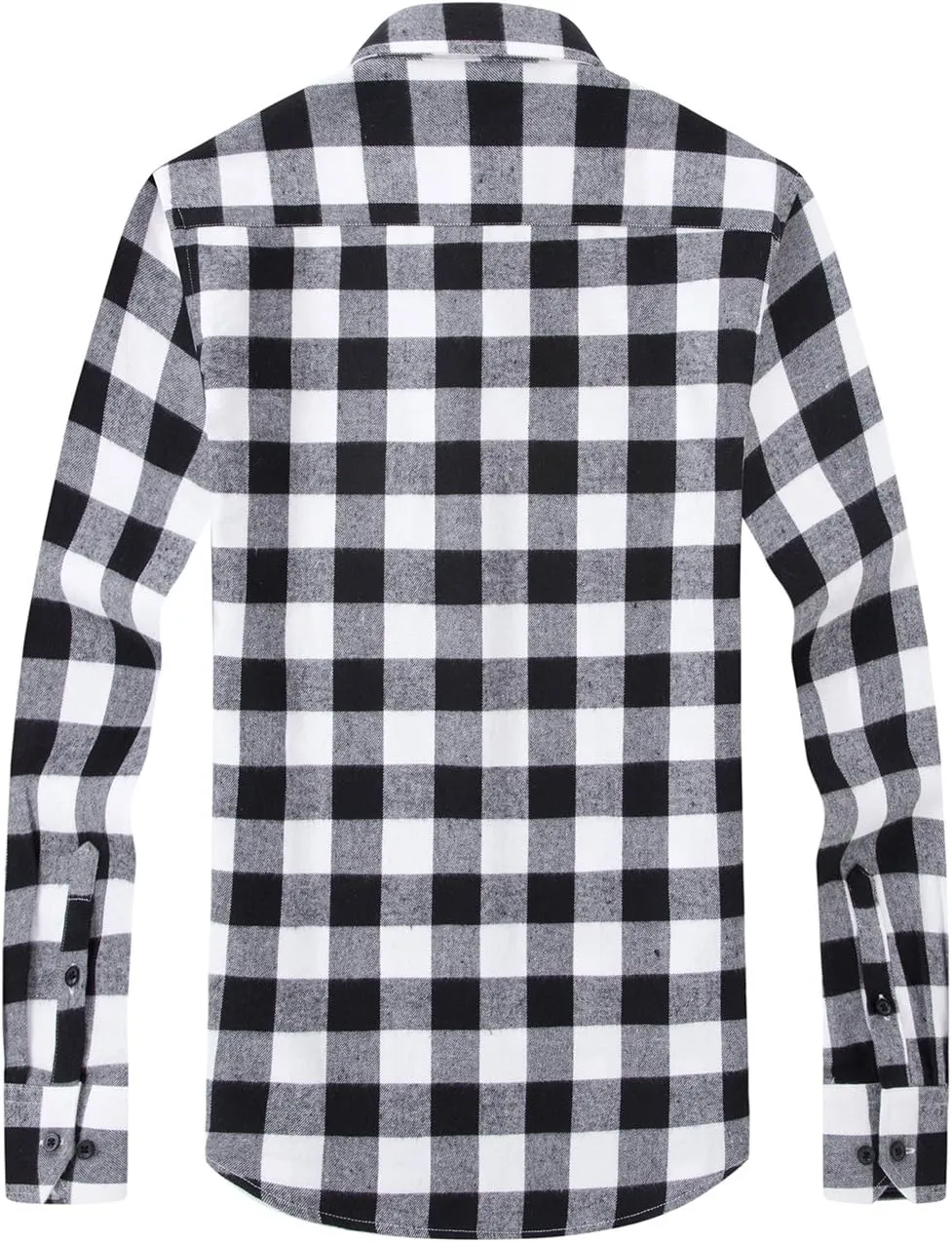DOKKIA Men's Casual Dress Long Sleeve Buffalo Plaid Checkered Fitted Flannel Shirt