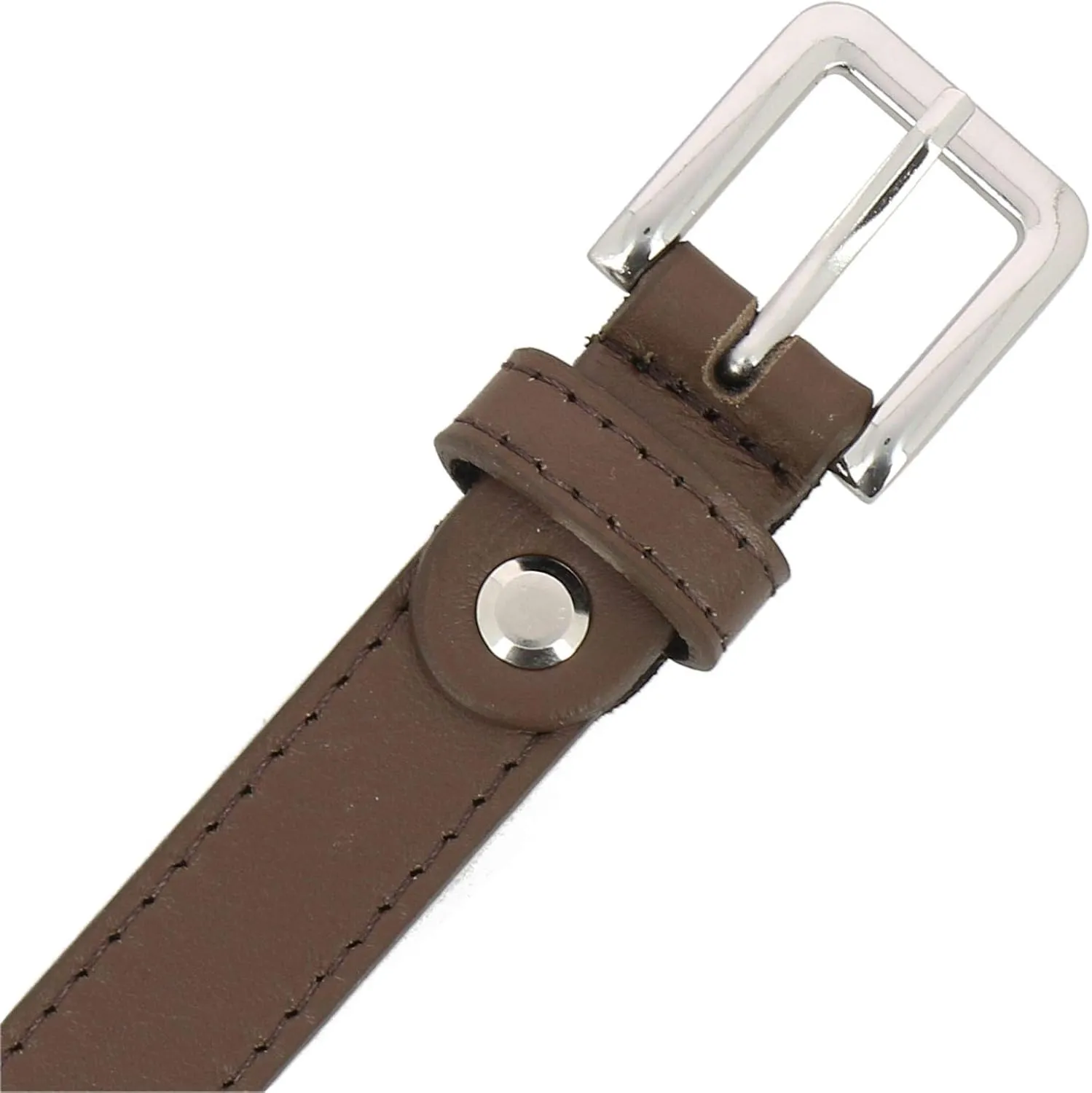 FASHIONGEN - Woman Italian Leather Belt, 2 cm width Ladies Belt for dress, pants, LINDA