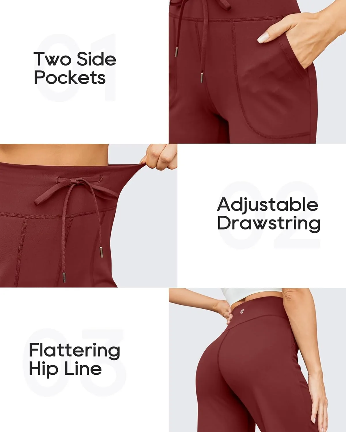 G4Free Wide Leg Pants for Women Yoga Pants High Waist Sweatpants with Pockets Stretch Lounge Pants Comfy Workout