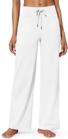 G4Free Wide Leg Pants for Women Yoga Pants High Waist Sweatpants with Pockets Stretch Lounge Pants Comfy Workout