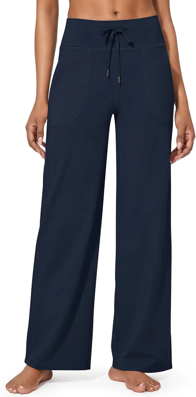 G4Free Wide Leg Pants for Women Yoga Pants High Waist Sweatpants with Pockets Stretch Lounge Pants Comfy Workout