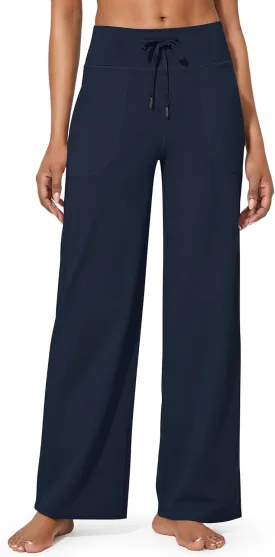 G4Free Wide Leg Pants for Women Yoga Pants High Waist Sweatpants with Pockets Stretch Lounge Pants Comfy Workout
