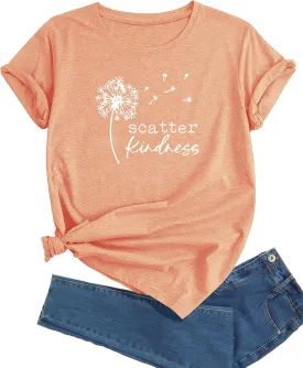 J&DHUASHA Women's Plus Size T-Shirt Short Sleeve Crewneck Graphic Tees Casual Summer Printed Tops