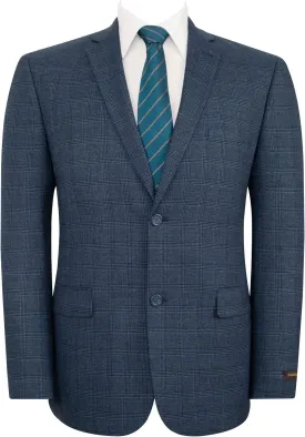 Men's Sport Coat Classic Fit 2 Button Checked Blazer Suit Jacket for Daily Casual Wear