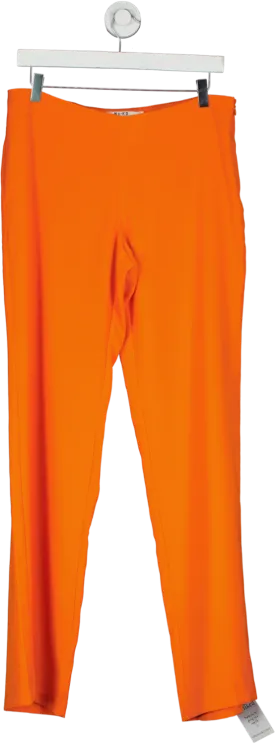 NA-KD Orange Recycled Printed Tailored Suit Pants W36