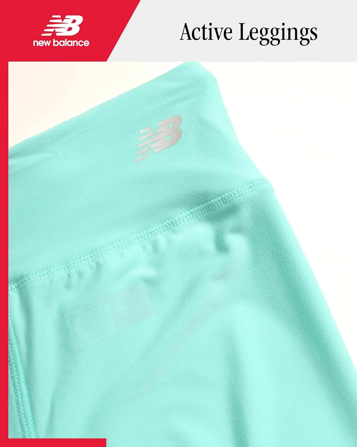 New Balance Girls' Active Leggings - Full Length Performance Yoga Pants - Athletic Workout and Dance Tights (7-16)