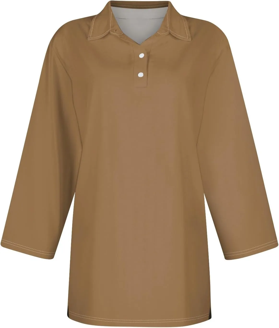 slqdgmryz Polo Shirts for Women 3/4 Sleeve Collared Work Business Casual Tops Funny Golf Button Three Quarter Length Blouses