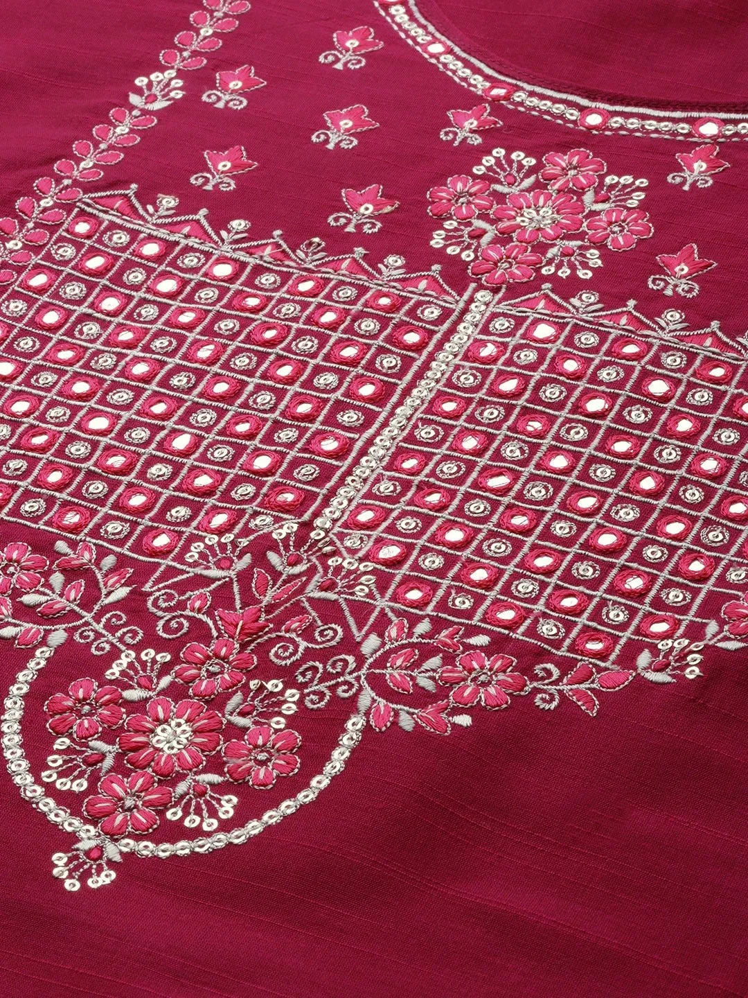 South Cotton Kurta Set With Pants and Dupatta For Women