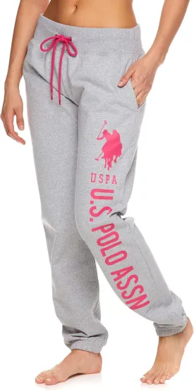 U.S. Polo Assn. Essentials Womens Sweatpants with Pockets, Comfy and Breathable French Terry Joggers for Women