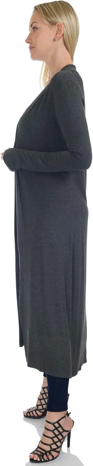 Women's Long Sleeve/Sleeveless Full Length Duster Long Open Cardigan(Sizes: S-5X)