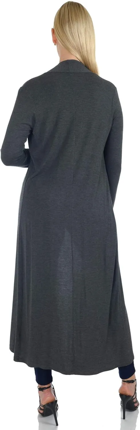 Women's Long Sleeve/Sleeveless Full Length Duster Long Open Cardigan(Sizes: S-5X)