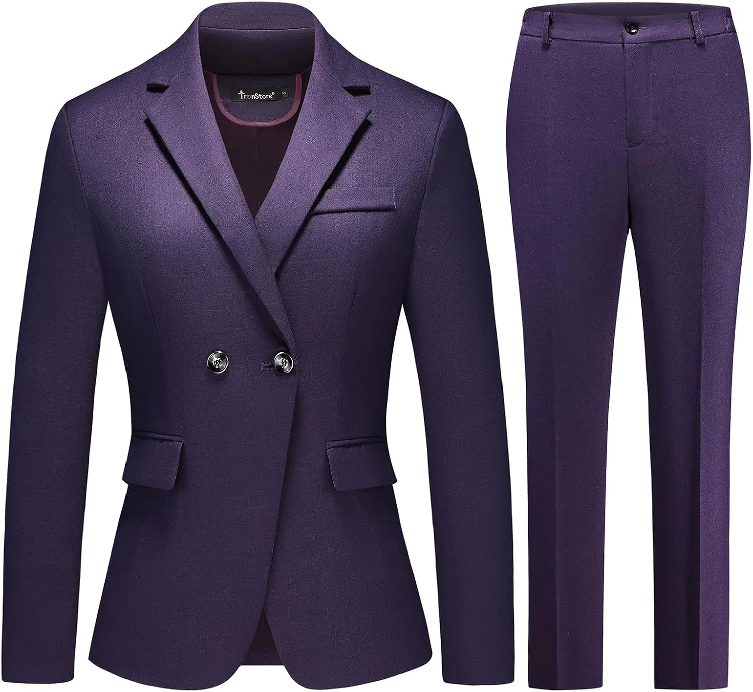 Women's Plaid Suit 2 Piece Set Work Dresses Blazer Pants Suiting for Women Office Outfits