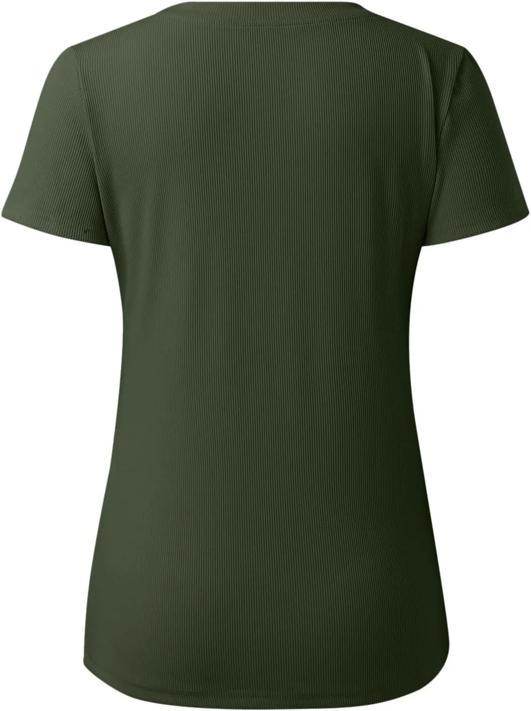 Womens Summer Short Sleeve Tops Square Neck Ribbed Slim Fitted Shirts Casual Tee Tshirt Couples Christmas Shirts